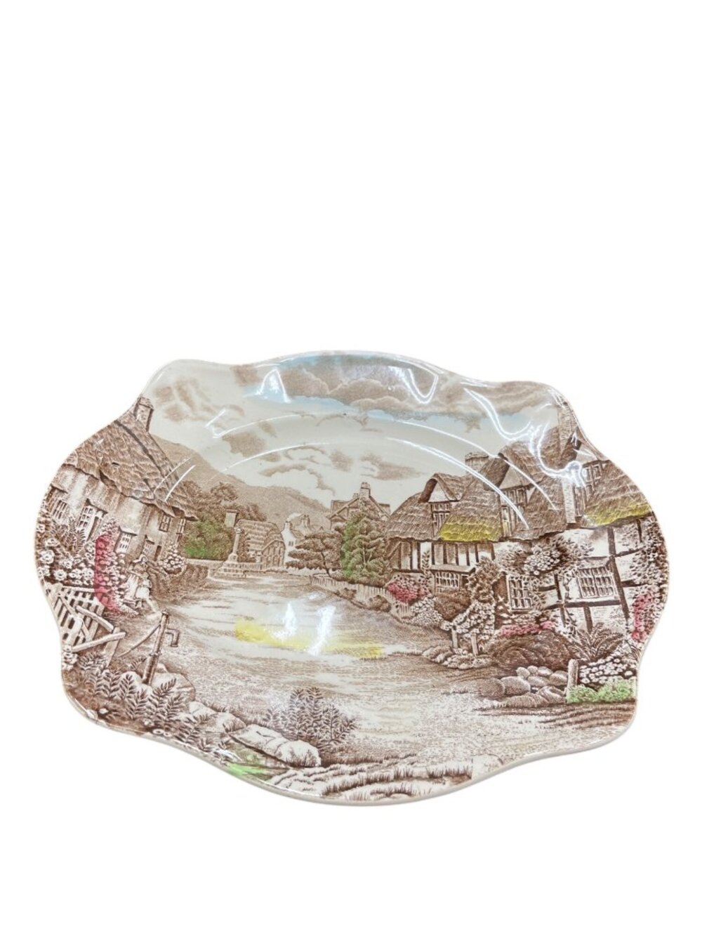 Johnson Bros Vtg Olde English countryside ceramic serve platter dish SKU 10-815